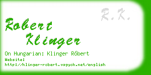 robert klinger business card